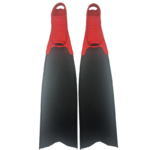 Red footpocket black blade fins