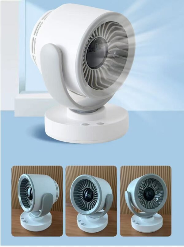 ‌"2025 Upgraded Desk Air Circulating Fan — Whisper-Quiet USB Rechargeable for Office & Dorm" - 图片 5