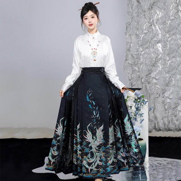 Tradtional Chinese Tangzhuang‌ Horse Face Dress - 图片 5
