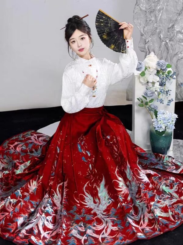 Tradtional Chinese Tangzhuang‌ Horse Face Dress