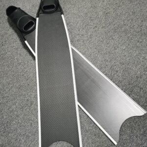 White bar black footpocket fins